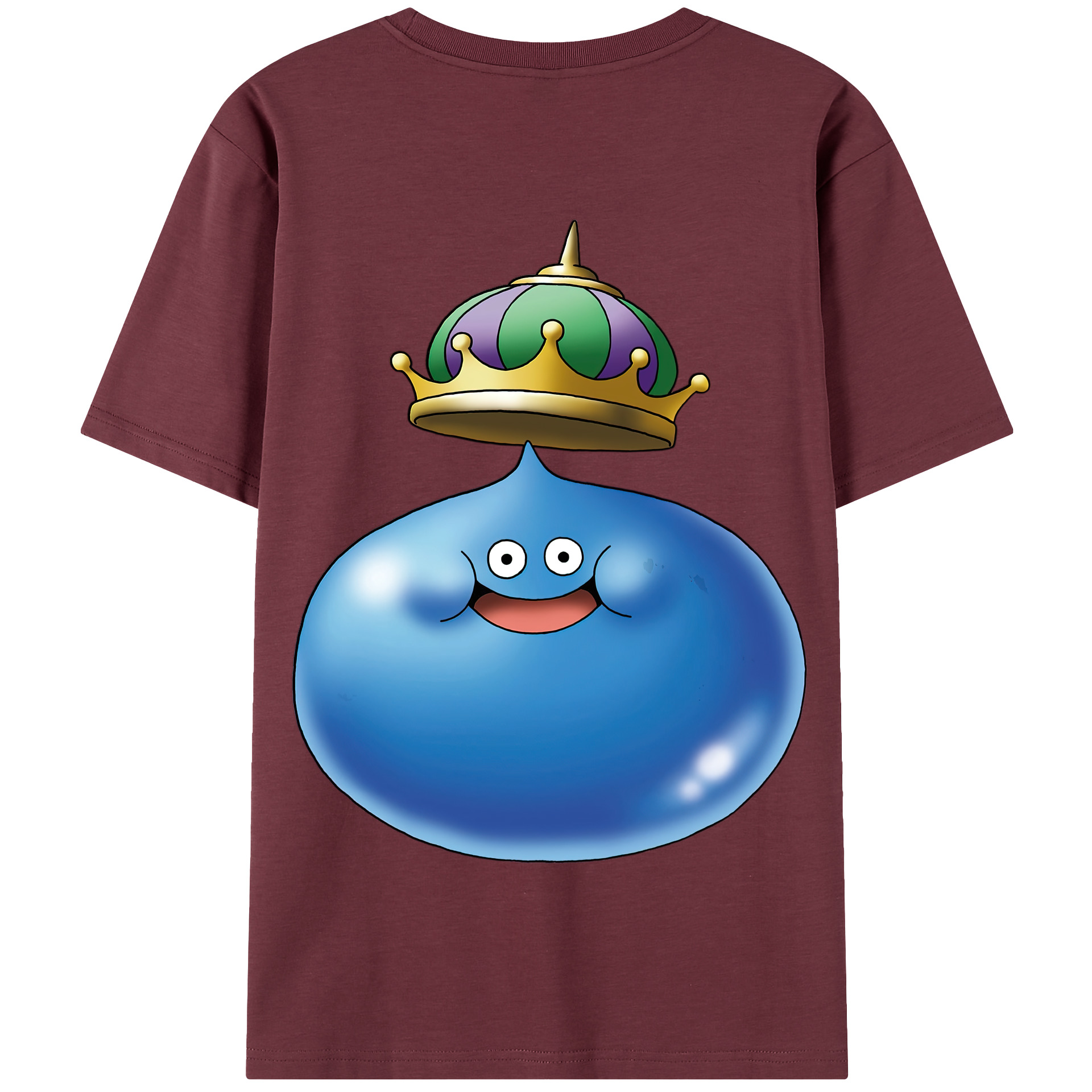 （画像用） ドラゴンクエスト Doragon Kuesuto Dragon Quest 綿100％半袖Tシャツ（背面プリント）